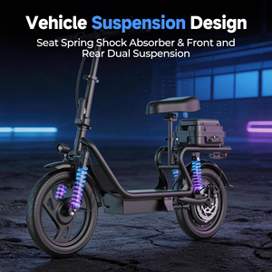 Foldable Electric Scooter Adult Urban Commute Escooter 48V 500W 10.4Ah App Enabled 40-60km Range 31-40km/h <strong>Basket</strong> Carry <strong>Bag</strong> <strong>UK</strong> - Product Image 2