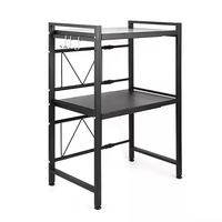 Étagère de four à micro-ondes en métal à 3 niveaux réglable, support extensible pour grille-pain et four