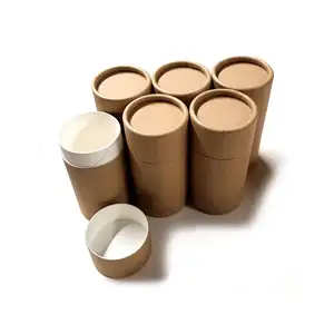 Venta al por mayor de envases de papel difusores de láminas de cartón vacíos reutilizables 3,0 Oz Push Up tubo de papel desodorante biodegradable