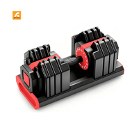 Équipement d'entraînement de haute qualité pour la maison, utilisation en salle de sport, fitness corporel, durable, portable, unisexe, ensemble d'haltères carrés réglables de 24 kg