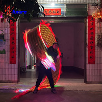 Accessoires de danse du dragon chinois à LED-Lumières vives, construction durable. Idéal pour les festivals, défilés. RVB programmable, télécommande