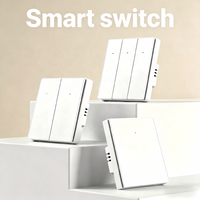 Interruptor de Pared Inteligente con Botón Pulsador WiFi Tuya, Compatible con Alexa, 1/2/3 Canales, ABS PC, XZJ EU, Productos para el Hogar Inteligente, Control Remoto