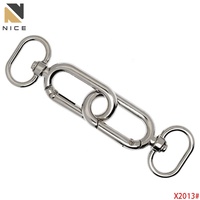 Mousqueton ovale pivotant à ressort en alliage, boucle déclencheur, porte-clés, laisse pour chien, pour sac à main, taille personnalisée, vente en gros