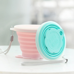 Corta barato a prueba <span class=keywords><strong>de</strong></span> fugas 12 oz <span class=keywords><strong>de</strong></span> Eco amigable inteligente <span class=keywords><strong>de</strong></span> silicona plegable <span class=keywords><strong>de</strong></span> impresión personalizado taza <span class=keywords><strong>de</strong></span> viaje - Product Image 1