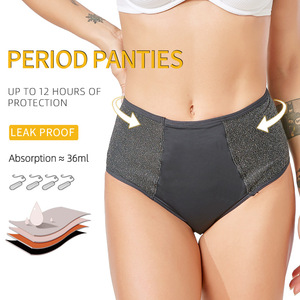 Bragas de estilo diario para el período suave, venta al por mayor, <span class=keywords><strong>Culottes</strong></span> Menstrual, absorbente, algodón orgánico, ropa interior Menstrual, Dropshipping - Product Image 6