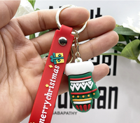 Maßgefertigter Weihnachtspuppen-Schlüsselanhänger 3D Mini-Figur Taschen- und Autoanhänger Großhandel Weihnachtsgeschenk Hängender Charm Accessoire