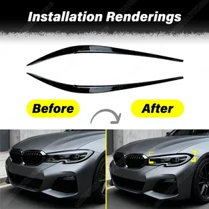 Kit de décoration de phares (sourcils) pour BMW Série 3 G20 G28 320i 325i 330i 2019 2020 2021 2022 2023 2024 2025 - Product Image 2