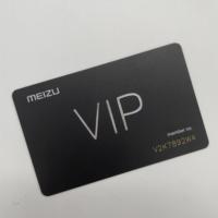 Maßgefertigte Luxus 13,56MHz NFC 215 Smart Access Control Karte Schwarze Matte Metall-Visitenkarte mit Smart NFC-Chip