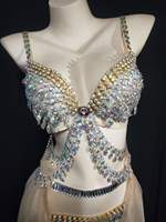 Ocstrade NOUVELLE MODE Ensemble 3 pièces en cristal de strass évasé Vêtements sexy de luxe pour femmes Short à paillettes en diamant pour femmes