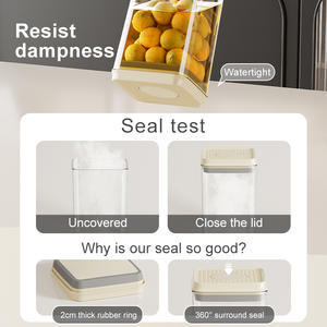 Hộp đựng thực phẩm UFORU, kín khí, xếp chồng được, trong suốt, hộp đựng ngũ cốc, hộp nhựa - Product Image 3