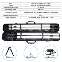 Entrepôt UK – Nouveaux Tubes LED Pixel 4*IP65 2.4G sans fil étanches avec contrôle DMX/Wifi, alimentation par batterie, pour éclairage de scène DJ, soirées et KTV