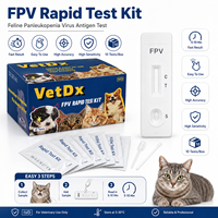 Kit de diagnostic rapide vétérinaire pour chats FPV FCOV GIA FCV Test de Panleucopenie Féline FCov Giardia FCV