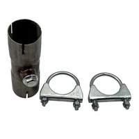 Collier de serrage en acier inoxydable pour sonde Lambda 51 mm (2 po) – Connecteur de réparation de tuyau d'échappement avec 2 colliers de serrage