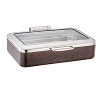Réchaud alimentaire rectangulaire hydraulique pour buffet, avec affichage visuel, type chafing dish
