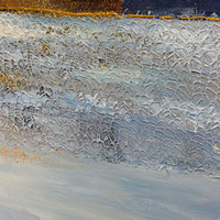 Peinture abstraite texturée 3D d'art moderne, murale minimaliste bleue et blanche pour la décoration intérieure, tailles personnalisées disponibles