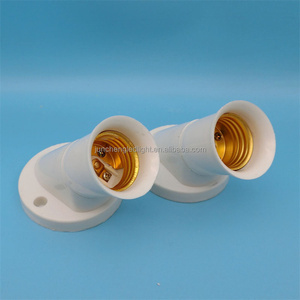 100MM 115MM E27 Led lumière <span class=keywords><strong>Flad</strong></span> support de lampe convertisseur vis ampoule douille adaptateur LED économie lumière halogène lampe Bases 220V blanc - Product Image 1