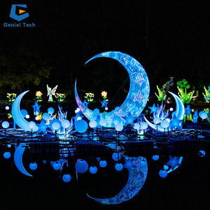 SGL098 Offre Spéciale antique mythe lanterne festival chinois lanterne <span class=keywords><strong>lune</strong></span> soie thème lanterne pour jardin - Product Image 1