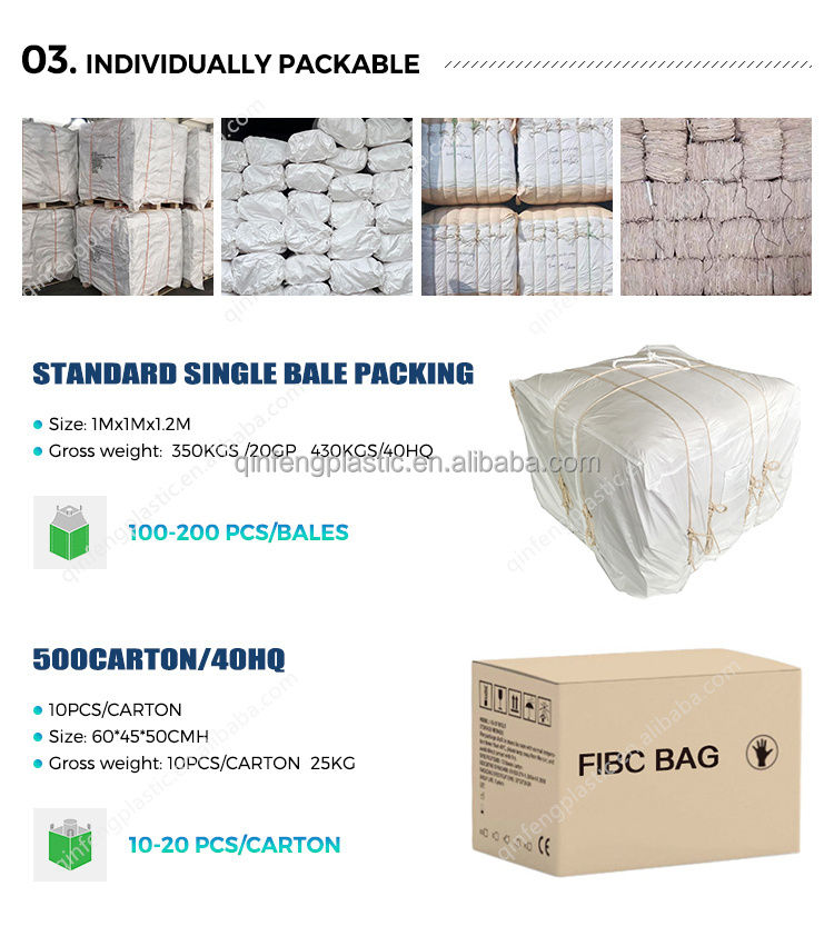 1 Tonns 1.5Ton Polypropylene Fertilizer Bulk 1000kg jumbo bag 1000kgs FIBC Large Container Builders bags Bag