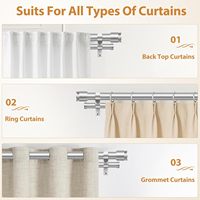 Tringle à rideau coulissante de haute qualité pour porte d'entrée, décoration de fenêtre, style moderne, pour projets