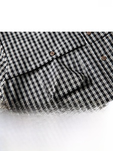 Camisas de Vestir Retro Americanas Hechas a Medida, Manga Tres Cuartos, Cuello Camisero, Bolsillos Dobles, Silueta Entallada, Camisa de Verano en Capas - Product Image 4