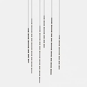 โคมไฟระย้าสไตล์นอร์ดิกแบบมินิมอลทันสมัยสำหรับห้องนอน บันได บาร์ เคาน์เตอร์ ใช้ไฟ AC โคมไฟตั้งโต๊ะข้างเตียงแบบดีไซน์เนอร์ - Product Image 2