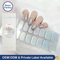 Bandes de gel 3D semi-durcies imperméables longue durée, non toxiques, à usage unique, 22 pièces, pour manucure DIY et salon, à polymériser avec lampe UV