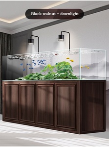 Aquarium en <span class=keywords><strong>verre</strong></span> ultra-clair avec filtre inférieur automatique éco-responsable et débordement latéral pour poissons d'eau douce - Product Image 3