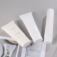 Tube cosmétique en plastique PE, tube doux au toucher, cosmétique blanc, pour le lavage des cheveux et du corps, 3 à 400ml, livraison gratuite