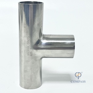 Raccordo a T Igienico Asettico per Saldatura Testa a Testa SMS OD25.4MM 1 Pollice per la Lavorazione di Alimenti e Bevande - Product Image 3