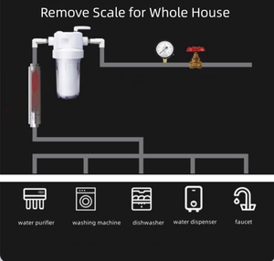 Descalcificador de Agua Doméstico con Tecnología de Intercambio Iónico Sin Sal, Filtro para Toda la Casa, Inhibidor Magnético de Incrustaciones - Product Image 1