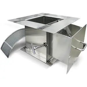 OEM fabrication commerical stainless steel brushing surface drain kitchen tank
