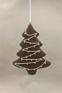Ornement <span class=keywords><strong>de</strong></span> sapin en pain d'épices avec lumières blanches, décoration suspendue en pâte à modeler pour sapin <span class=keywords><strong>de</strong></span> <span class=keywords><strong>Noël</strong></span> - Product Image 1