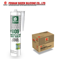 SOZEN-809 Mastic silicone neutre pour portes et fenêtres, colle silicone pour verre, prix de gros, adhésif carrelage, tendance 2026