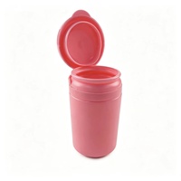 Bouteille en plastique HDPE avec bouchon à anneau de déchirement, vide, pour pilules, protéines en poudre et capsules, vente en gros, portable