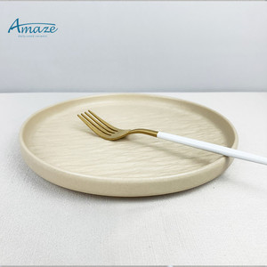 8,5 pulgadas varios colores logotipo personalizado superficie en relieve plato lateral para servir comida aperitivo <span class=keywords><strong>tapas</strong></span> platos de cerámica para restaurante - Product Image 3