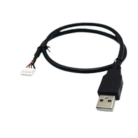 Conector USB a 4 pines PH 2.0 mm de paso blanco para montaje en PCB, terminal de cable para cable de datos