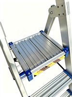 Échelle pliante en aluminium légère et robuste avec marches antidérapantes larges, 3 marches, anti-rouille, recommandée pour la salle de sport