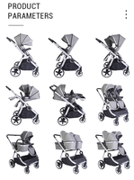 Nouvelle poussette double européenne 3 en 1 pour jumeaux, siège bébé double, poussette pour jumeaux