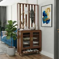 Système de placard tout-en-un compact et contemporain, commode en bois, tringle à vêtements, étagères de présentation, solution de rangement efficace pour la chambre