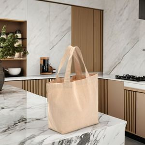 Grand sac fourre-tout en coton noir, résistant et écologique, en toile, idéal pour les cadeaux et les promotions, provenant de Ningbo - Product Image 5