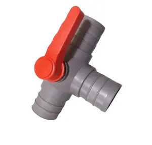 agriculture greenhouse and garden irrigation system fittings 63mm water irrigation tee valve for pvc and layflat hose