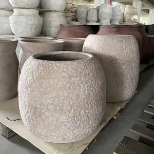 Nouveaux pots à fleurs vintage personnalisés en fibrociment avec trou de drainage pour la décoration extérieure/intérieure du jardin - Product Image 1