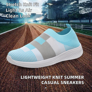 Espadrilles légères en tricot pour femmes, pour l'été, l'automne, l'hiver, chaussures de course décontractées - Product Image 3