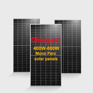 แผงโซลาร์เซลล์แบบโมโนคริสตัลไลน์ 400W-800W ราคาถูกที่สุด ประสิทธิภาพสูง พร้อมขั้วต่อ MC4 สำหรับระบบออฟกริดบนหลังคาบ้าน - Product Image 1