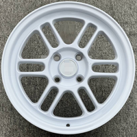 Jantes de course JUWA P1 Style 15 pouces en alliage forgé Flow Formed, blanc argenté, pour modification de voiture de course, haute performance, concave profond
