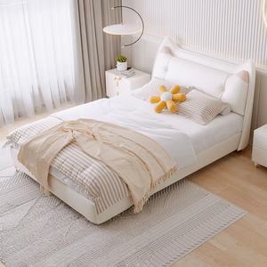 1.5 M letto singolo Nordic Light di lusso in morbido pelle Design principessa per la camera da letto delle ragazze per il bagno dei ragazzi - Product Image 1