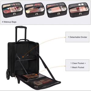 Free Sample Relavel <b>Professional</b> Backpack Cosmetic Bag <b>Makeup</b> Artist Trolley Suitcase Travel Storage <b>Makeup</b> Brush <b>Case</b> - Product Image 3