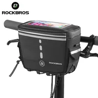 Водонепроницаемая сумка на руль велосипеда и мотоцикла ROCKBROS, чехол для телефона с верхней трубкой и сенсорным экраном