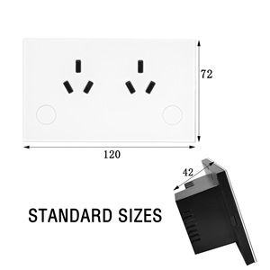 Tuya Smart Australian Standard Zigbee <b>Socket</b> 15A Glass Panel With Power Meter <b>Remote</b> <b>Control</b> SAA Certified - Product Image 1
