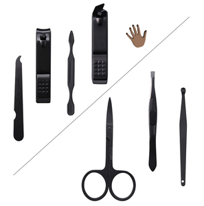 7 pz/<span class=keywords><strong>set</strong></span> di bellezza per la casa strumenti per la cura personale da uomo Black De <span class=keywords><strong>Pedicure</strong></span> <span class=keywords><strong>E</strong></span> Kit <span class=keywords><strong>Manicure</strong></span> <span class=keywords><strong>Set</strong></span> tagliaunghie per gli uomini - Product Image 5